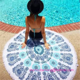 Round Printed Beach Towel with Tsaael Trims