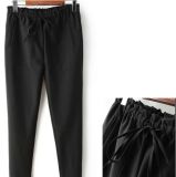 OEM New Arrival Plus Size Elastic Wasiat Black Ladies Pants