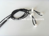 White Lock Elastic Latex Shoelace No Tie Lock Lace