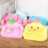Lovely Soft Cartoon Pet Sofa Sponge Flocked Pillow Dog Cushions