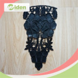 Polyester and PU Black Color Fancy Embroidery Collar Lace