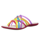 Gladiator Boho Sandals with Colorful Yarn POM-Poms & Silk Tassels