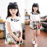 2015 Summer New Korean Fly Sleeve and Floral Shorts Suit