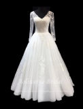 Aolanes Lace Appliques V Back Wedding Dress
