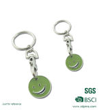 Smile Face Round Metal Trolley Coins for Supermarket