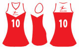 Healong Latest Pattern Sportswear Sublimation Netball Dress for Team Club