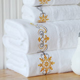Embroidery 100% Cotton Custom Hotel Face Towel