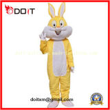 Yellow Rabbit Cartoon Character Party Animal Mascot Costume