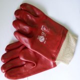Red Rubber Coated Gloves From Guangzhou Supplier