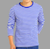 2016 Plain T-Shirt Round Neck Long Sleeves Striped T-Shirt