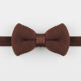 Coffee Knit Bow Tie