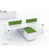4 Seater Workstation with Side Cabinet Cushion Padding on Top