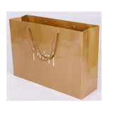 Gold Paper Shopping Packaging Bag for Packing Garment