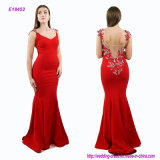 Gorgeous Lace Applique on The Back and Hip Sleeveless Mermaid Evening Dress