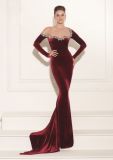 Long Sleeve Mermaid Evening Dress Party Gown