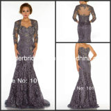 3/4 Sleeves Bolero Mermaid Mother Dress Lace Evening Gowns M14410