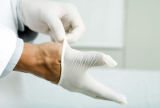 Disposable Latex Exam Powder Free Gloves with Mini Finish