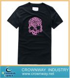 Beautiful Black Short Sleeve T-Shirt with Pink Printing