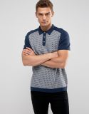 Knit Raglan Sleeve Polo Shirt