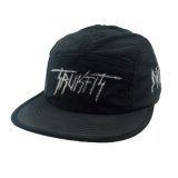 Custom Hip Hop Hat Black Embroidered Logo Cap Supreme 5 Panel Hat