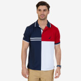 Classic Fit Pieced Color Blocked Performance Polo Shirt