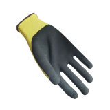 Factory Price Yellow Nitrile Frosted Garden Gloves