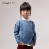 Phoebee 100% Wool Children's Wear Knitting Girls Cardigan Sweater