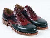 Three Color Genuine Leather Mens Flat Business Shoes (NX 424)