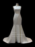 Aolanes Satin Back Illusion Wedding Dress
