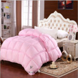 Bed Hotel Comforter White 90% Duck Down Pink Quilt