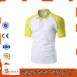 Brand Logo Stylish Sports Yellow and White Cotton Polo Tshirt