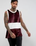 Oversized Vest in Velour with Side Panels