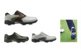 Wholesale Waterproof Gentleman Leather Spiked Golf Shoes
