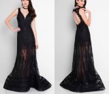 Sleeveless Lace Mother's Formal Gowns Sheer Party Evening Dress W201502