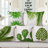 Tropical Style Green Plants Printed Cushion Cover Without Filler (35C0247)