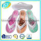 Hot Sale Women Sandal with Flower Printing