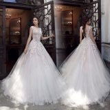 Blush Wedding Ball Gowns A-Line Lace Tulle Bridal Dress 2018 Lb1817