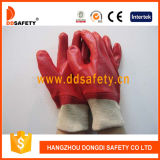 Ddsafety 2017 Innerlock Lining Knit Wrist Red PVC Safety Gloves