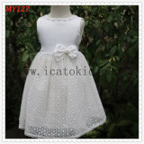 100% Cotton Kids Children Clothing Bow Dress for Summer Dress