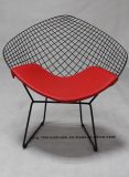 Replica Dining Kd Seat Red PU Cushion Wire Diamond Chair
