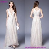 New Style Lace Details Pleated Chiffon Maxi Dress Long Evening Dress