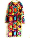 100% Cotton Classic Vintage Long Hand Crochet Evening Dress