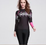 Waterproof Bas Long Sleeve Women's Swimwear&Print Beachwear Suit