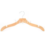 Natural Green Safety Wooden Cloth Hanger with Notches (200-8257--TZ)