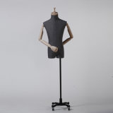 FRP Male Upper Body Mannequin with Four Wheels Baseplate