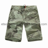 Green Camouflage Printed 100% Cotton Men's Shorts (GD215)