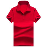 Men's New Fashion Short Sleeve Slim Fit Polo Shirt with Side Slit