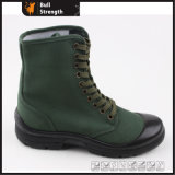 PU Injection Safety Shoe with Green Color Fabric (SN5313)