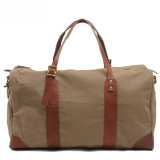 Leather Canvas Weekend Sport Duffel Bag (RS-2095B)