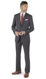 Grey Checker 2-Button Regular Fit Suit